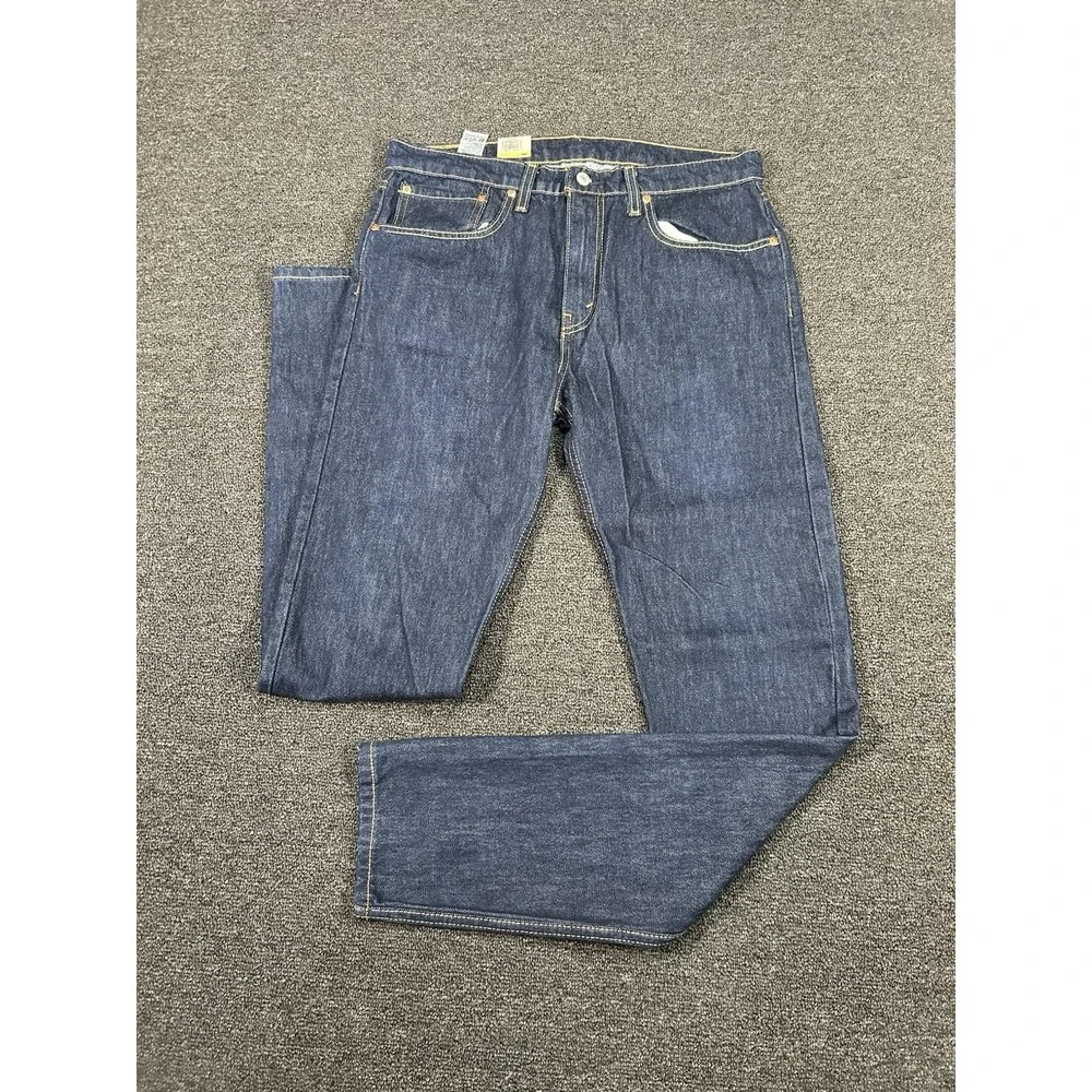 New Levi's 512 Slim Taper Jeans Men's 33x34 Dark Wash Denim Stretch Flex Western